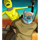 Illustration for article titled The Ice King Is A Perfect Immortan Joe In iAdventure Time/i/iMad Max/i Mashups